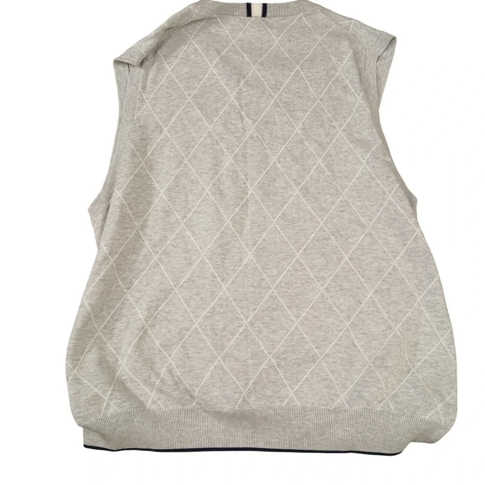 Claiborne by John Bartlett Men's Size Large Gray Geometric Golf Outdoor‎ Vest